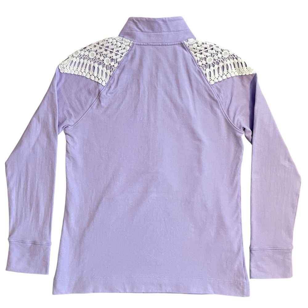 Lilly Pulitzer UPF 50+ Skipper Popover w/ Lace on Shoulders in Lilac Verbena - Picture 5 of 16